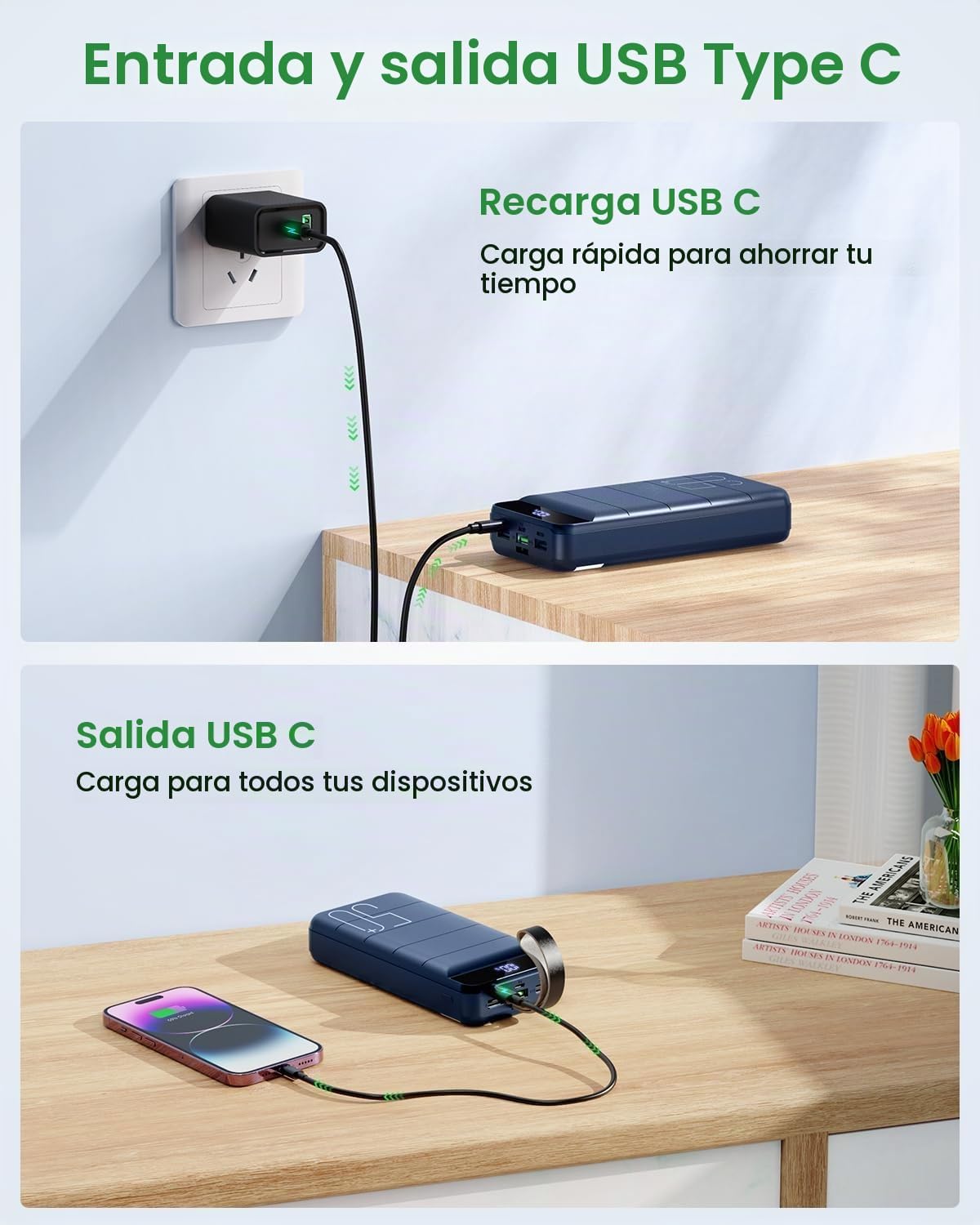 DAOLOT Cargador Portátil Banco de Energía 50000mAh Carga Rápida 22....