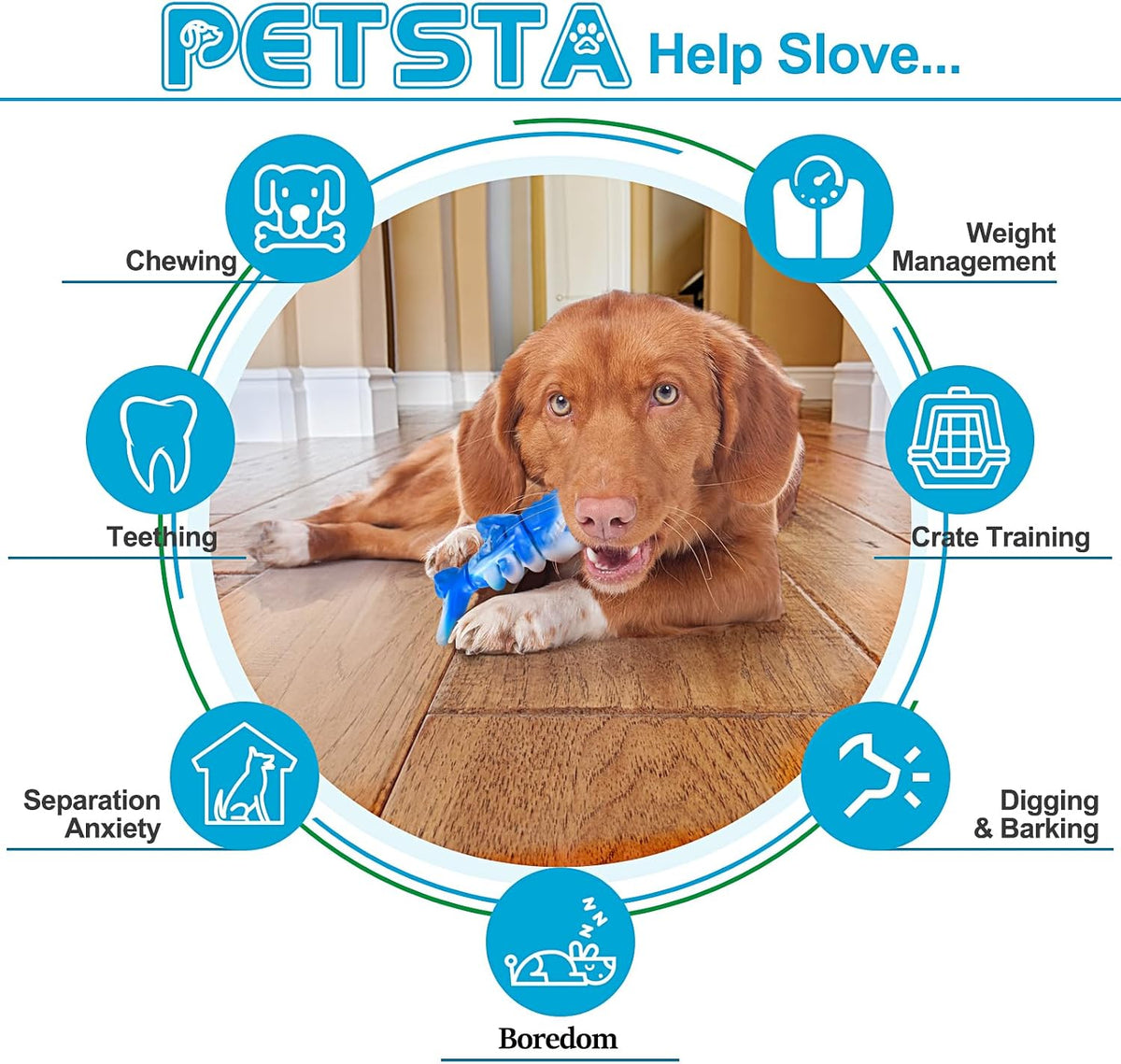 PETSTA - Juguetes para morder para perros masticadores agresivos, j...