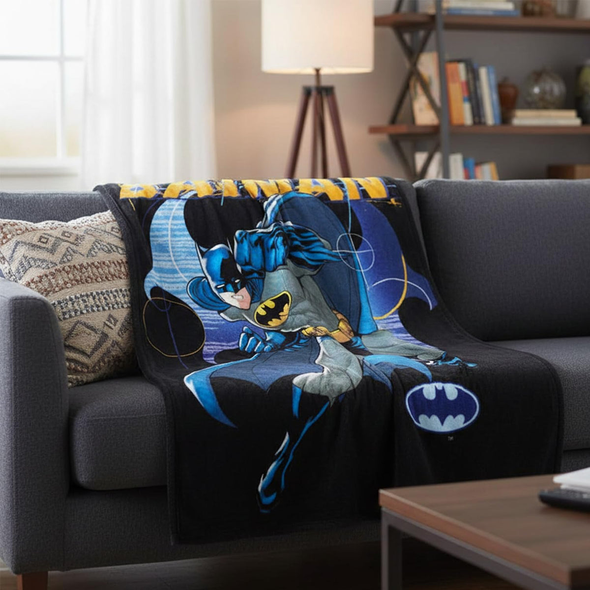 Manta de forro polar de Batman (45 x 60 pulgadas) | Paquete de deco...
