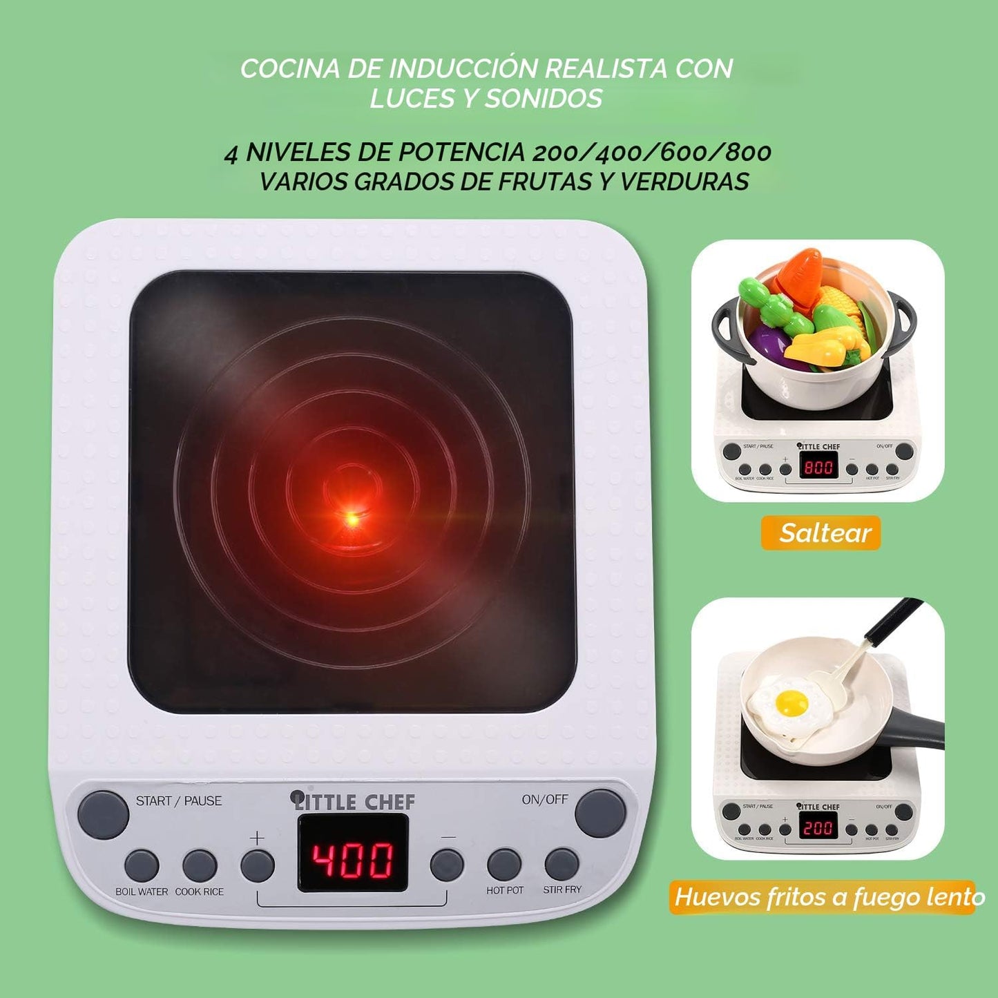 CUTE STONE - Juguete de cocina de juego de roles con olla a presión...