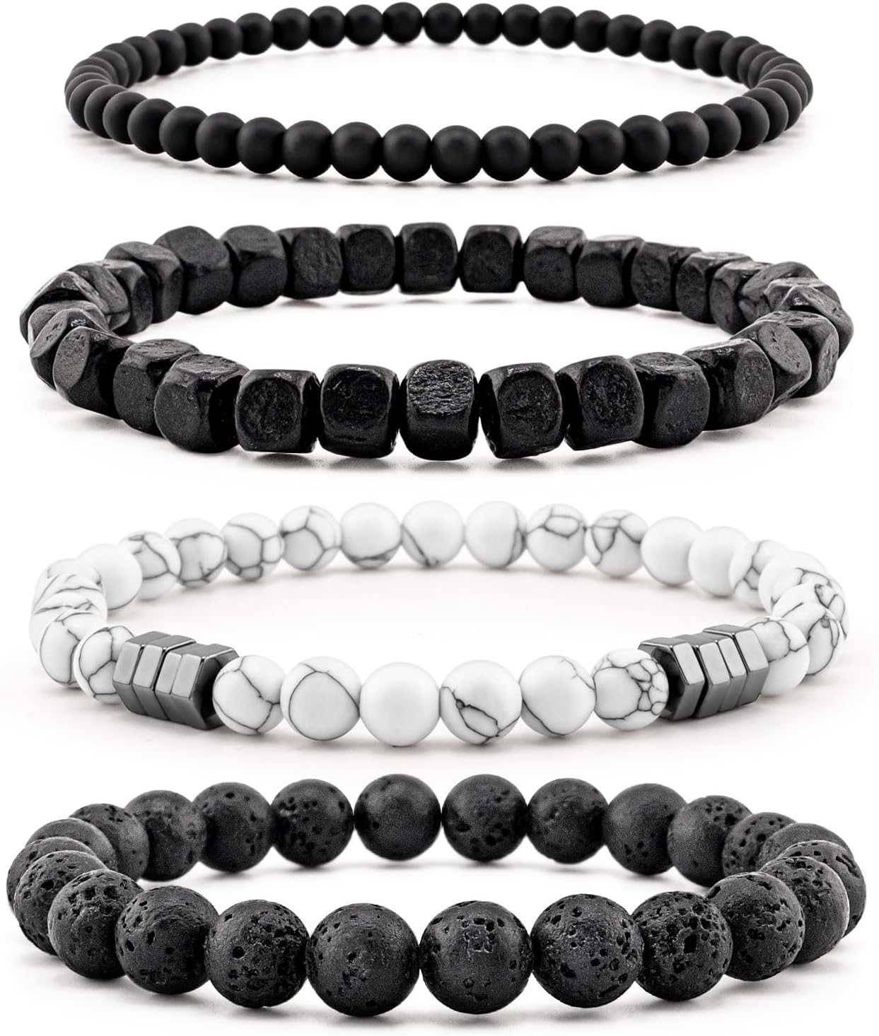 Lameybrt Juego de Pulseras para Hombre Multi - Ojo de Tigre\/Ágata...