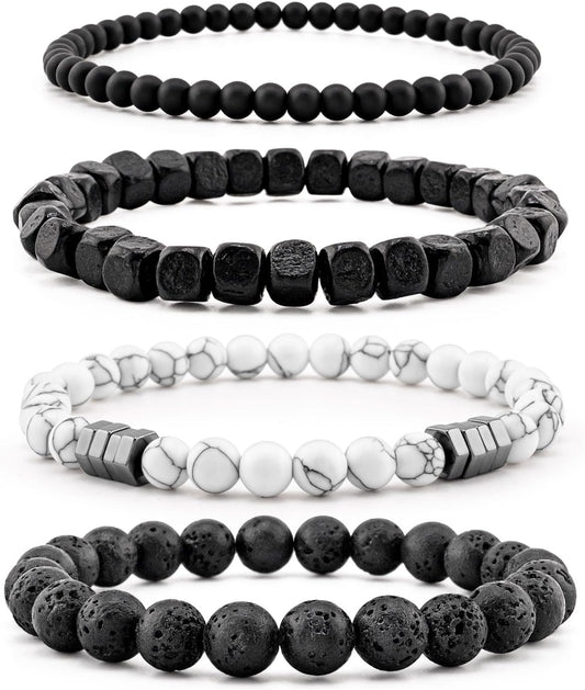 Lameybrt Juego de Pulseras para Hombre Multi - Ojo de Tigre\/Ágata...