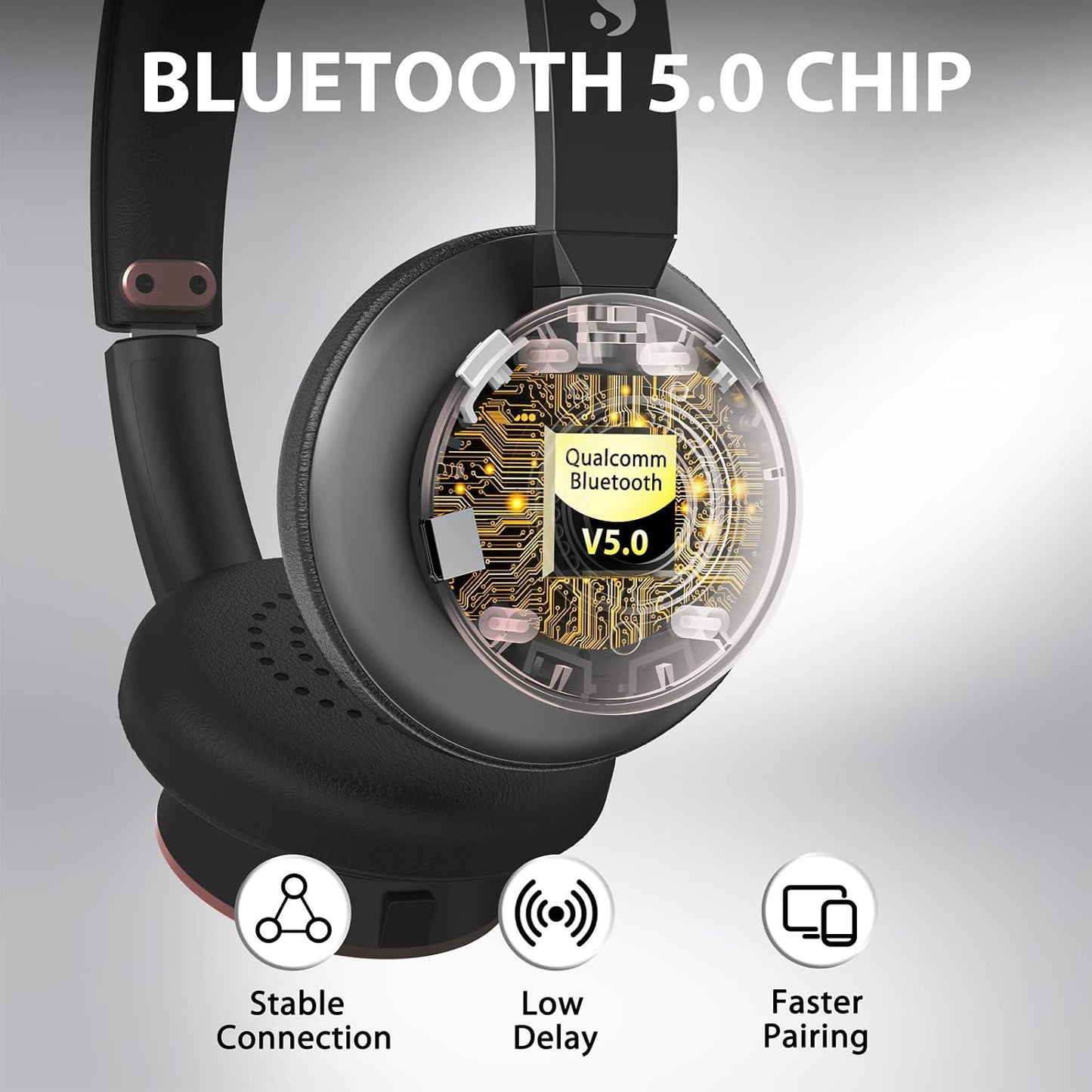 Auriculares inalámbricos con micrófono para el trabajo, auriculares...