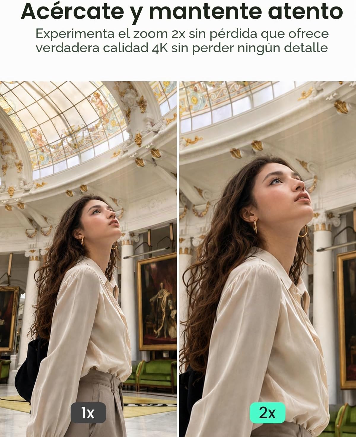 Xtra Muse con microSD de 128 GB, cámara de vlogging con videos CMOS...