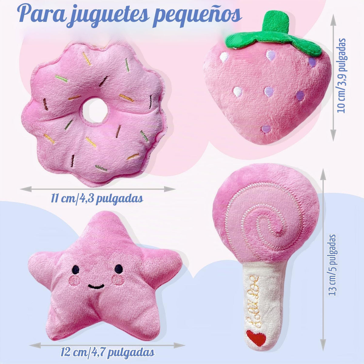 Juguetes para perros pequeños, paquete de 4 juguetes de peluche par...