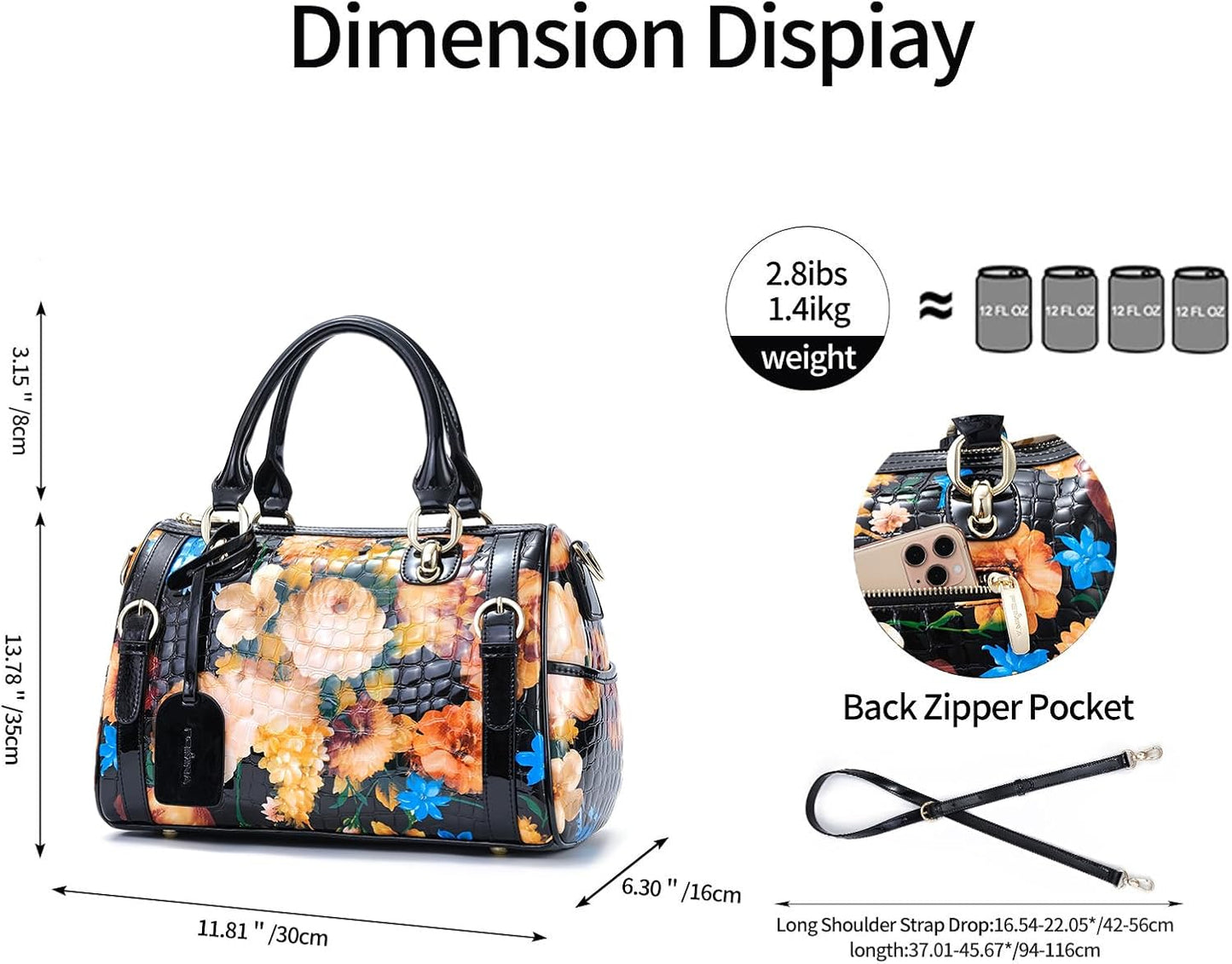 FEIMINA Monederos de cuero genuino para mujer, bolsos de diseñador...