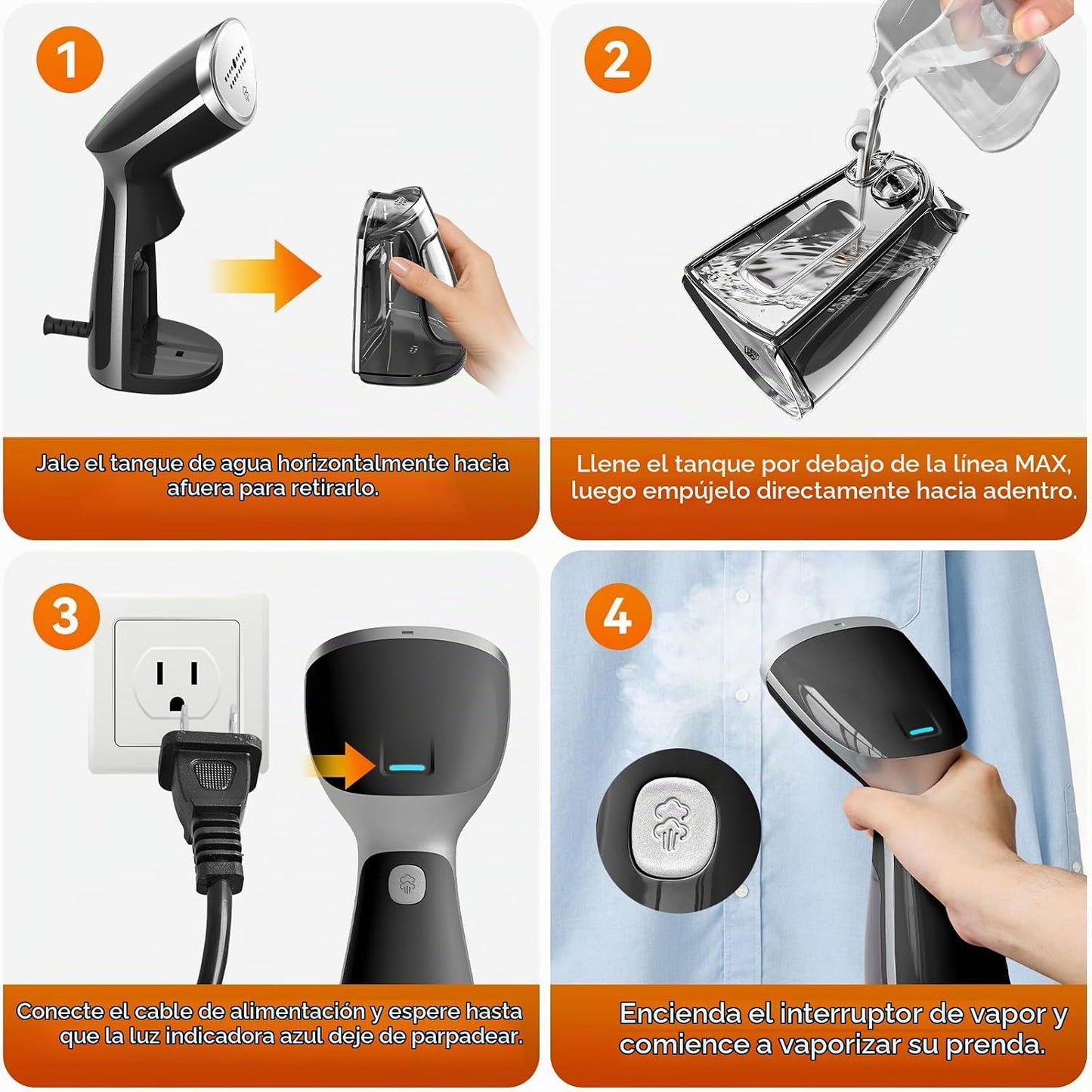 OGHom Vapor portátil del PDA del viaje para la ropa, removedor de l...