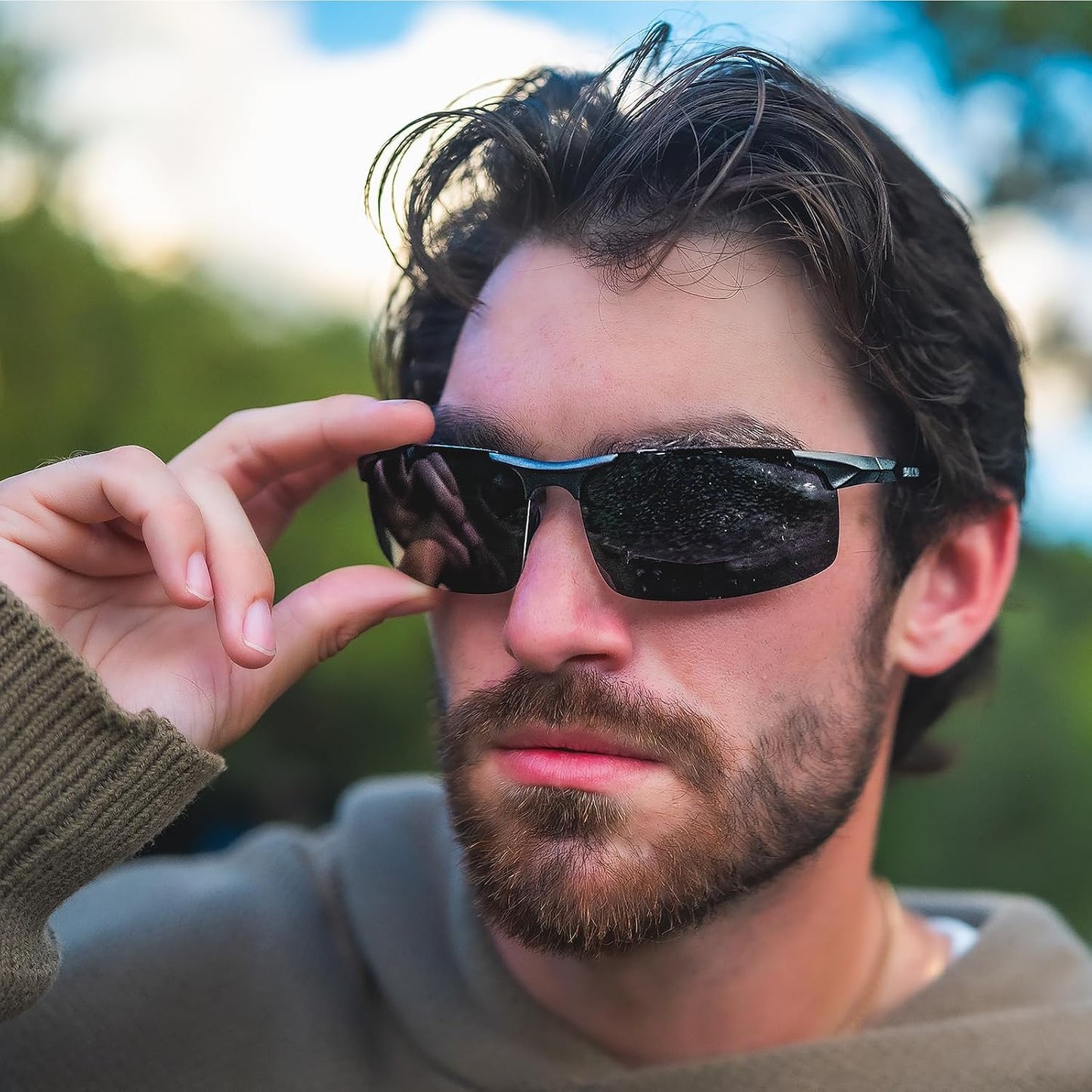 Duco - Gafas de sol deportivas polarizadas para hombre con protecci...