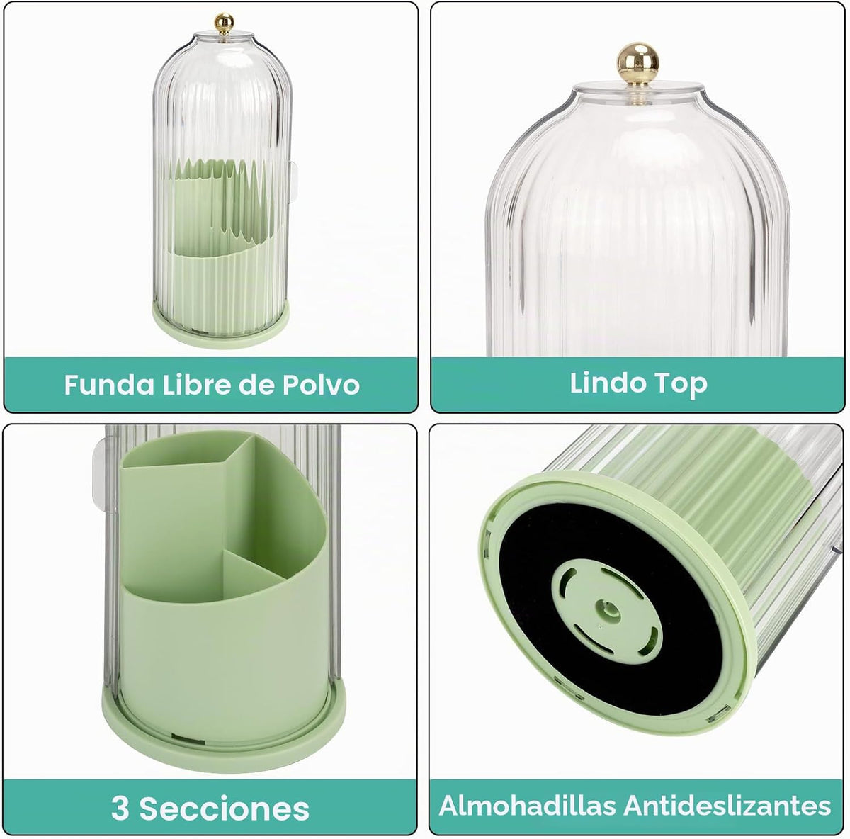 QIYVLOS Soportes para cepillo de dientes con tapa deslizante, organ...