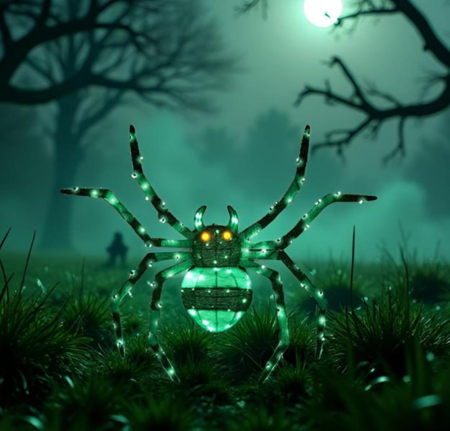 1 unidad: araña gigante de 4.6 pies, decoración de Halloween para e...