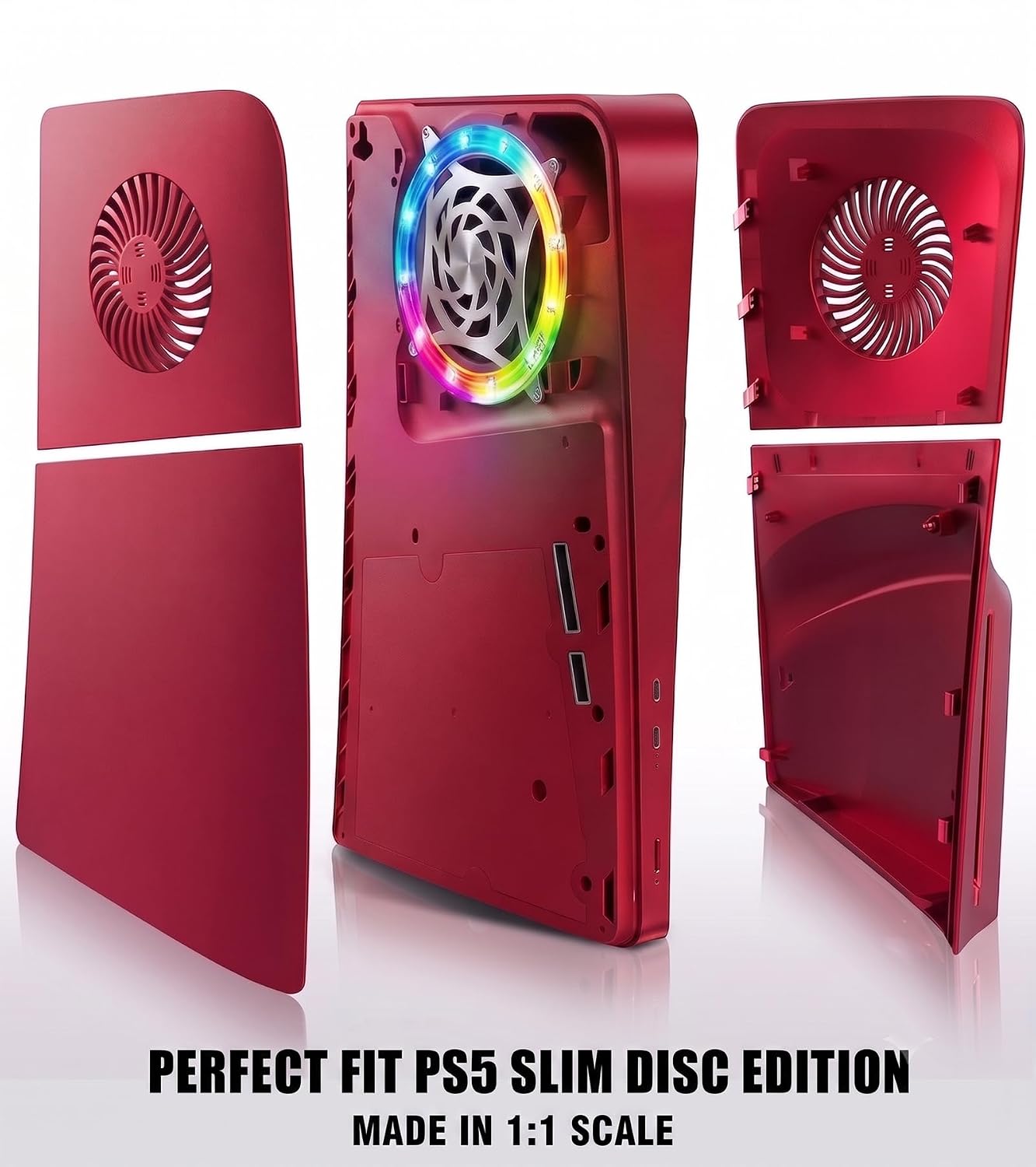 arVin Placa frontal para PS5 Slim Disc Edition con accesorios de ve...
