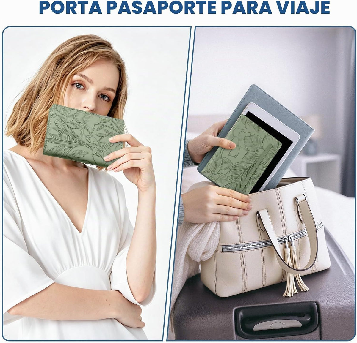 Tavonis Soporte para pasaporte para artículos esenciales de viaje,...