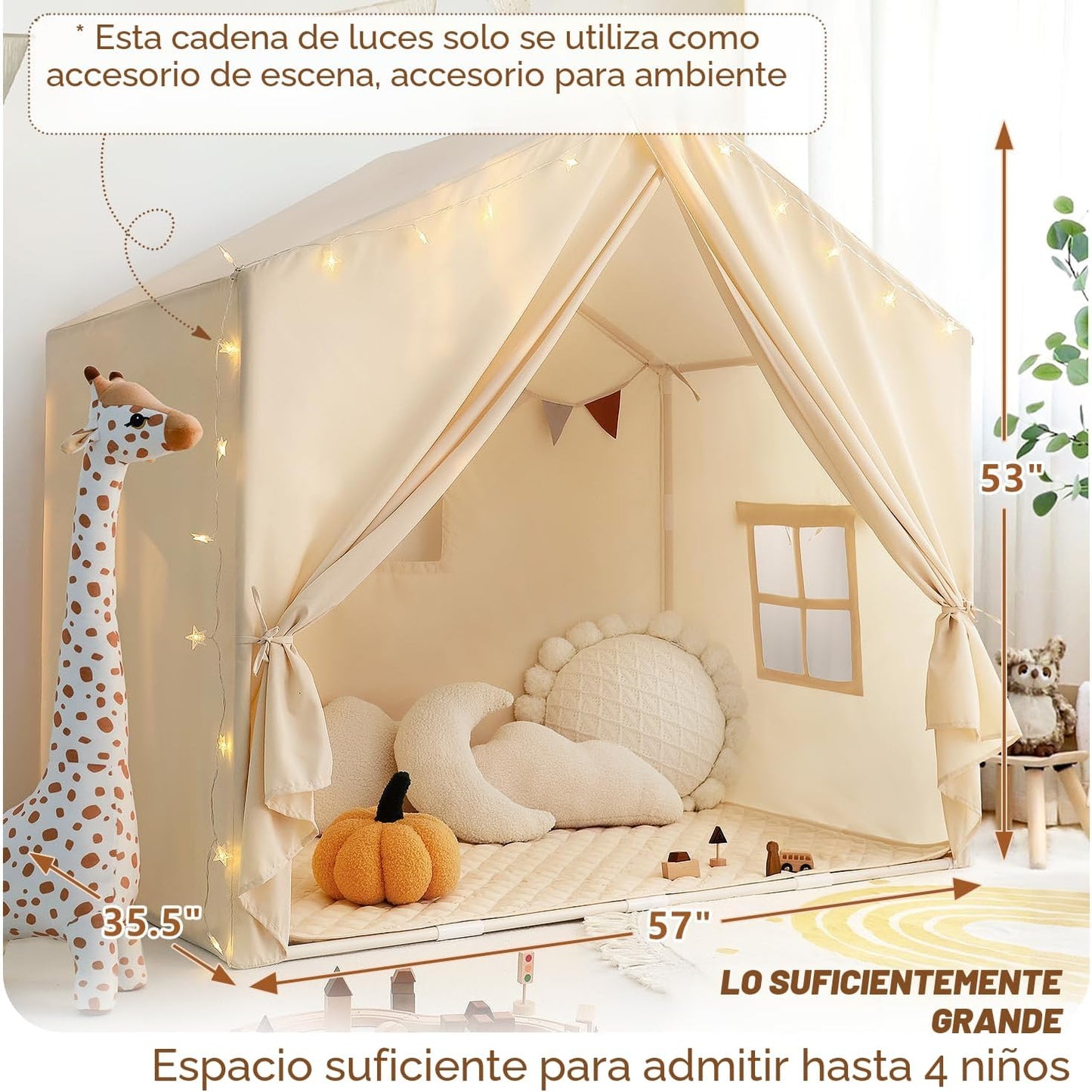 Razee - Tienda de campaña para niños con alfombrilla acolchada, tie...