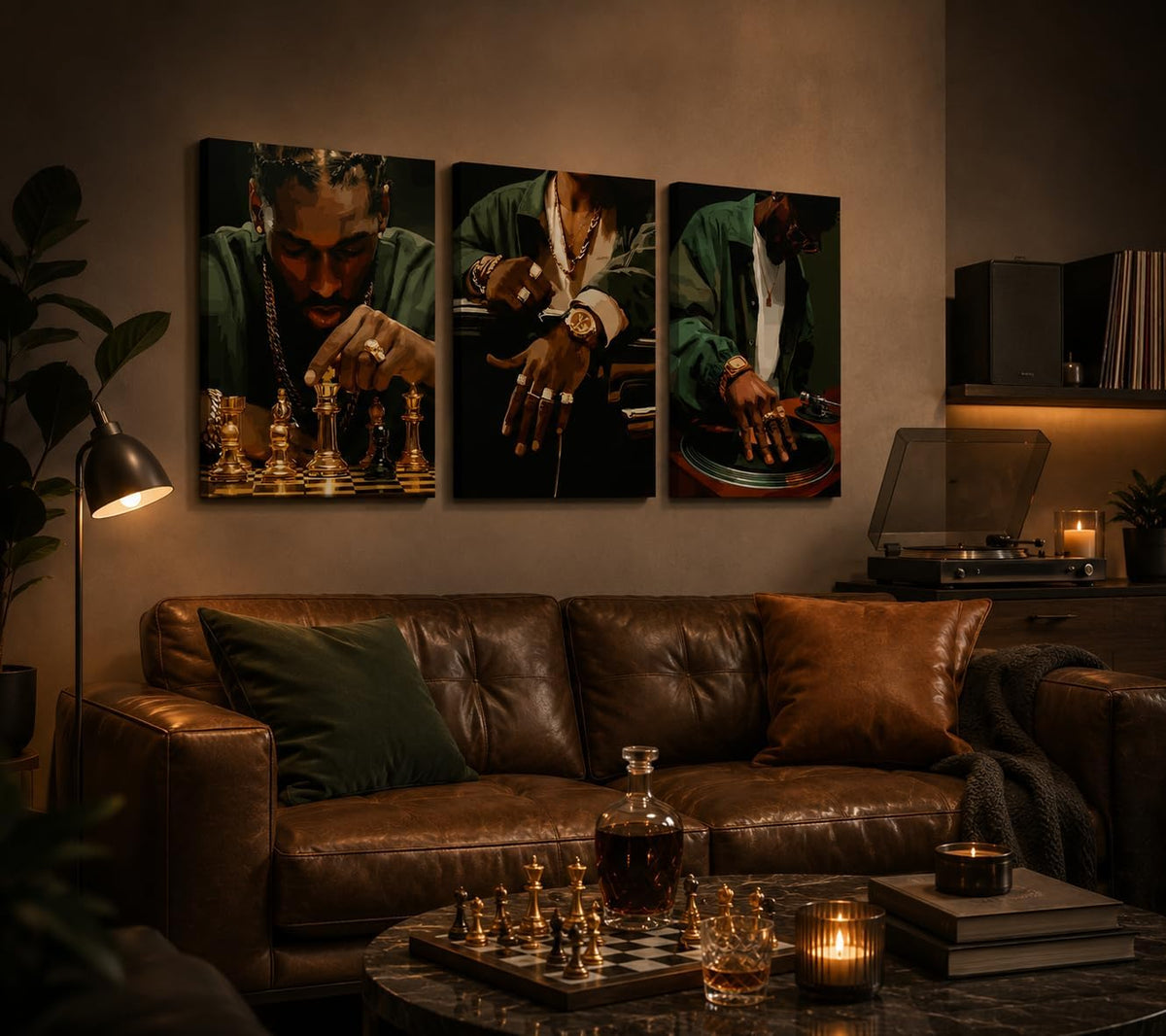3 piezas de arte de pared en lienzo de mujer negra, pintura de rein...
