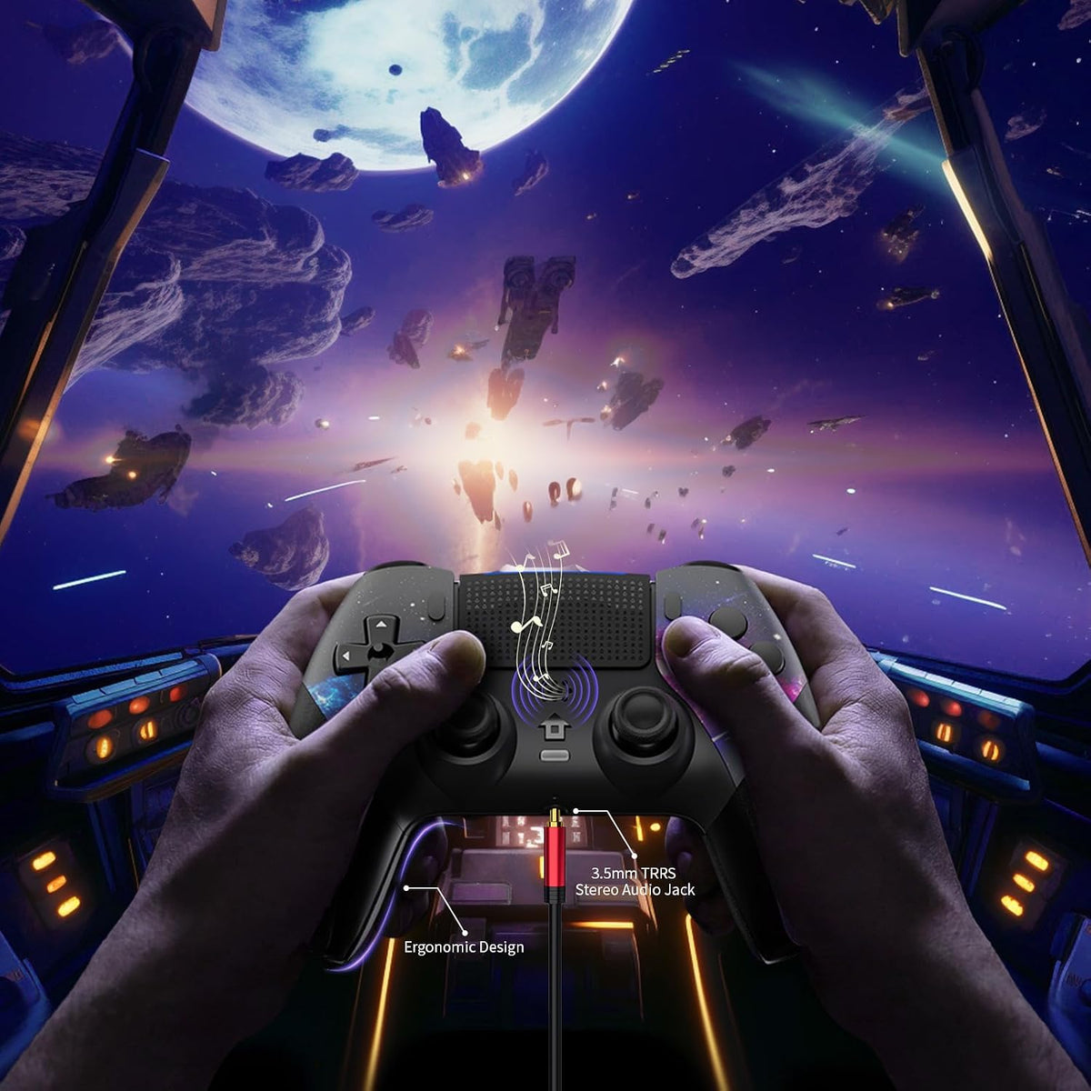 Controlador inalámbrico AceGamer para PS5\/Pro\/Slim\/PC, joysticks...