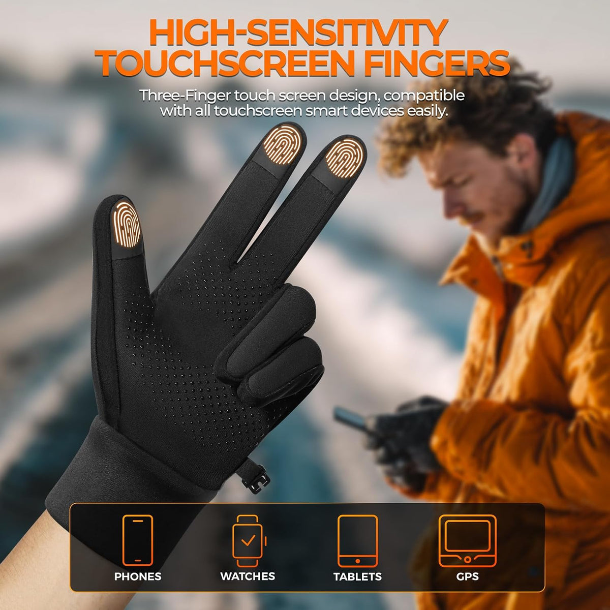 rivmount Guantes de invierno para mujeres y hombres, guantes de for...