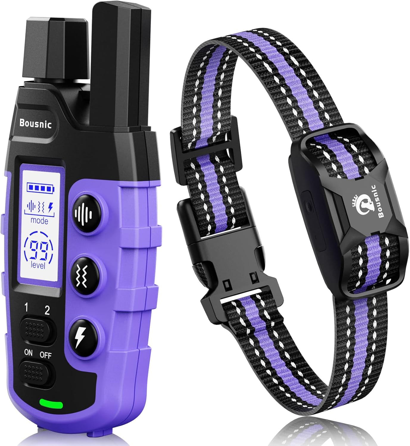 Bousnic Collar de choque para perro - Collar de entrenamiento de 10...