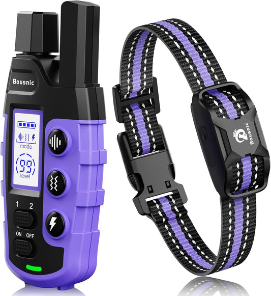 Bousnic Collar de choque para perro - Collar de entrenamiento de 10...
