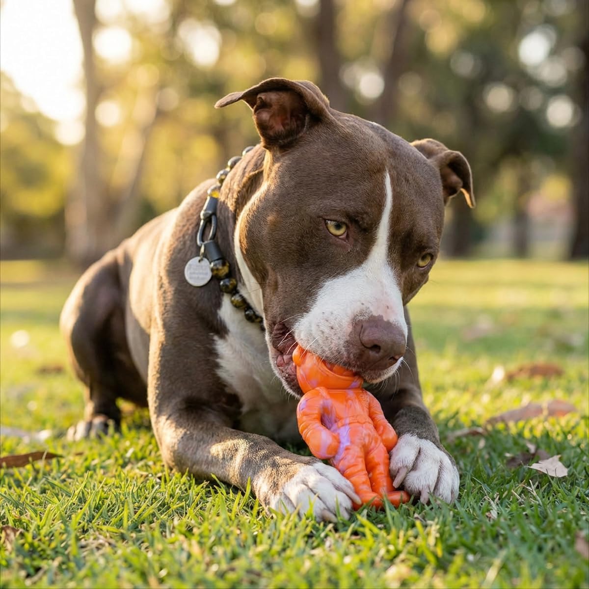 Happy Staffy Chewzilla Galactic Quest - Juguetes de nailon para per...