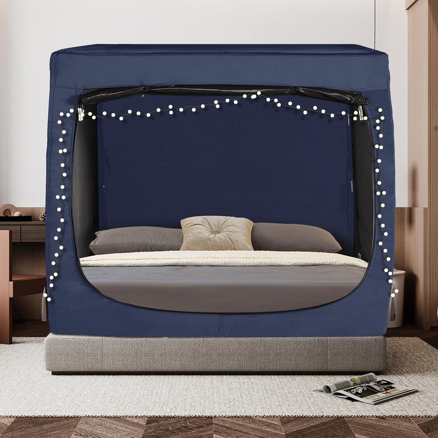 RIYDH Tienda de Cama King Dosel de Cama - Tienda de Ensueño Portáti...