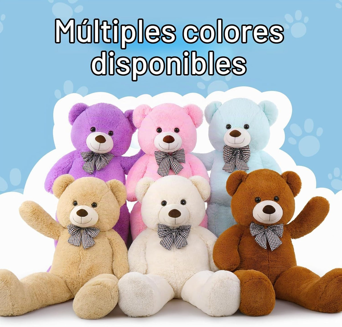 MaoGoLan - Oso de peluche azul y grande de 55 pulgadas, animal de p...