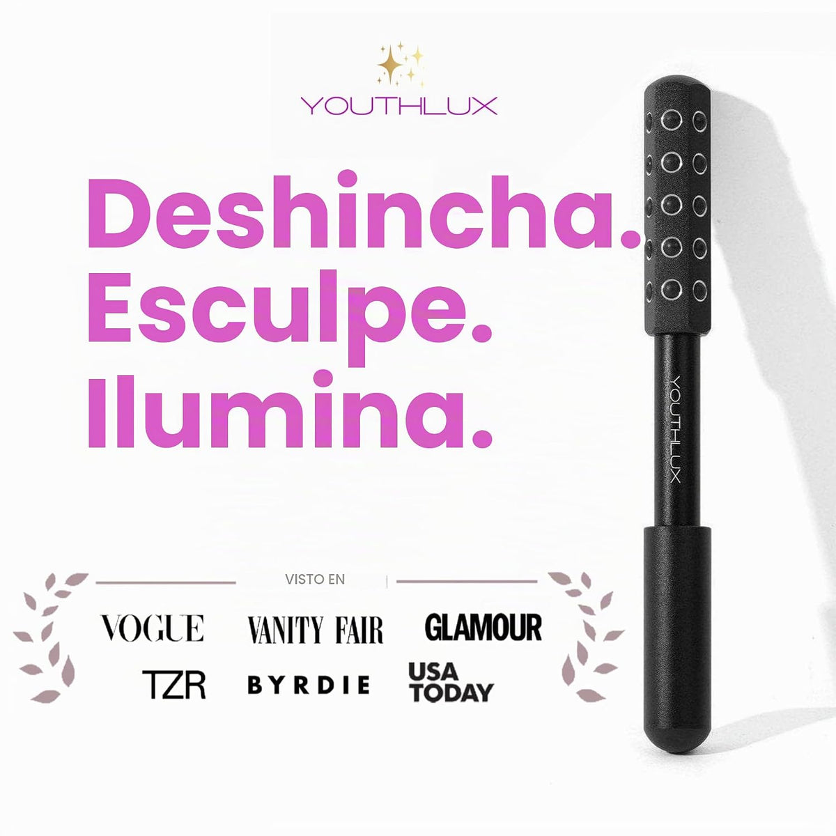 YOUTHLUX Radiance Roller \u2013 Herramienta de masaje facial de pie...