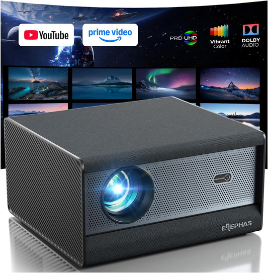 ELEPHAS Proyector inteligente 4K con WiFi y Bluetooth, compatible c...