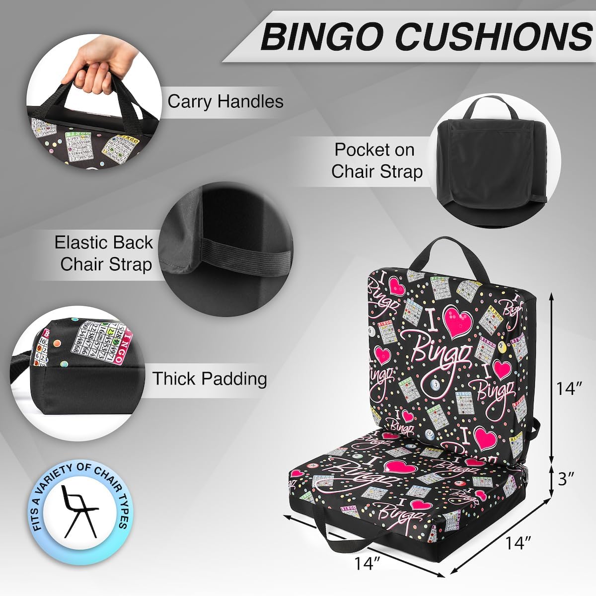 Almohadón con Patrón de Bingo que Me Encanta \u2013 Almohada de Bin...