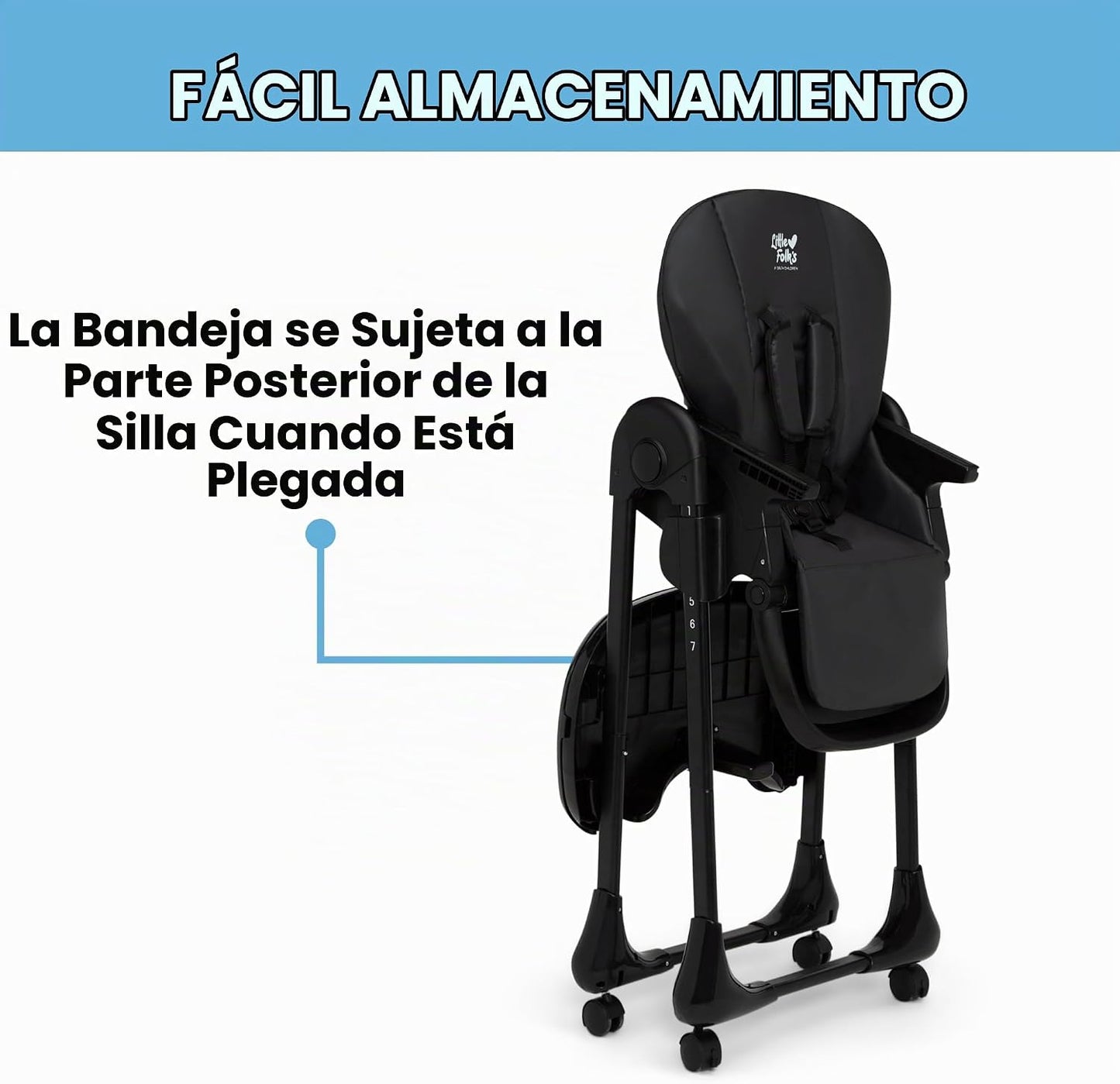 Little Folks by Delta Children - Silla alta SlimFold 2 en 1 para be...