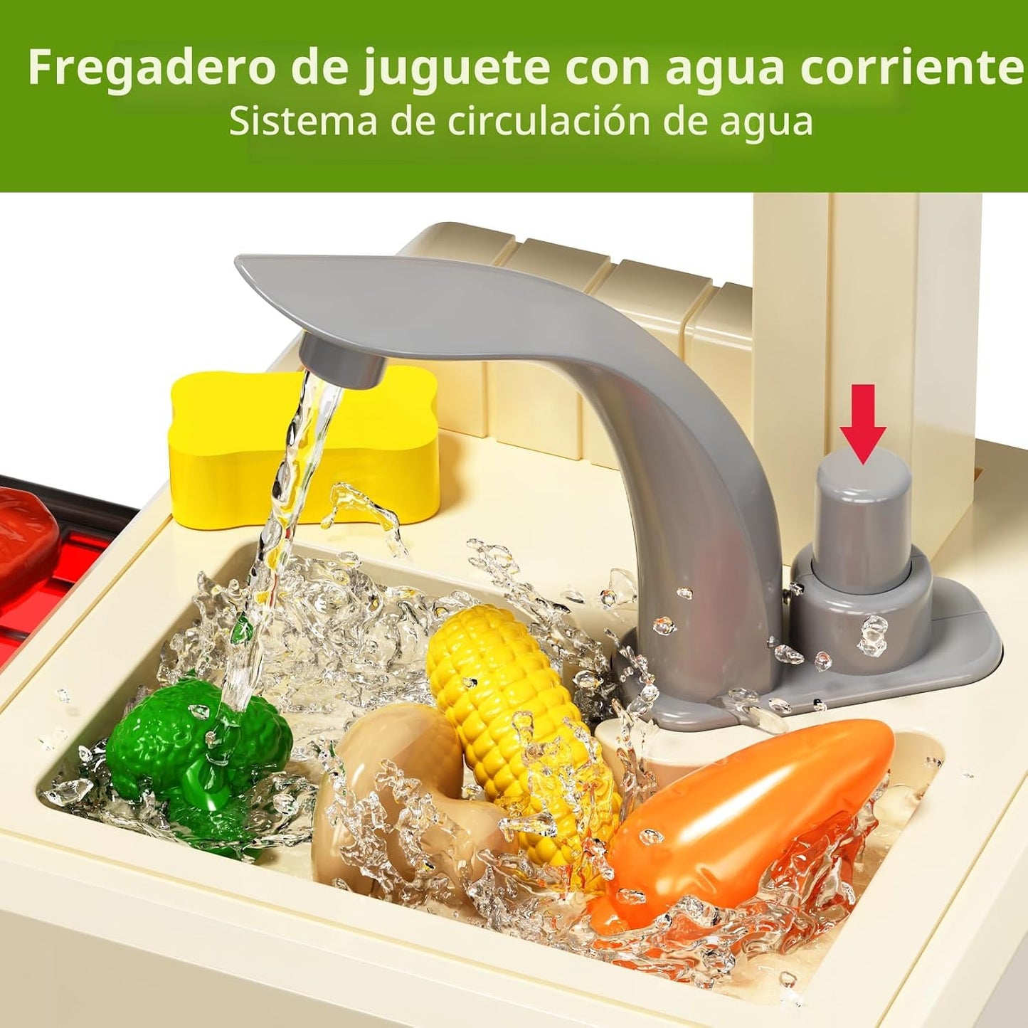 Pupu Pig - Juego de cocina para niños, juguete de cocina para niños...