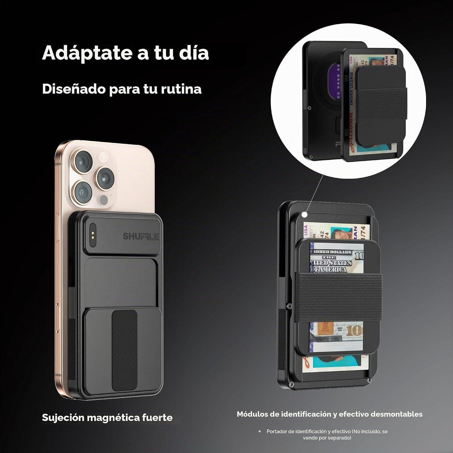 Shuffle Wallet 2.0, innovador mecanismo de abanico para hombre cart...