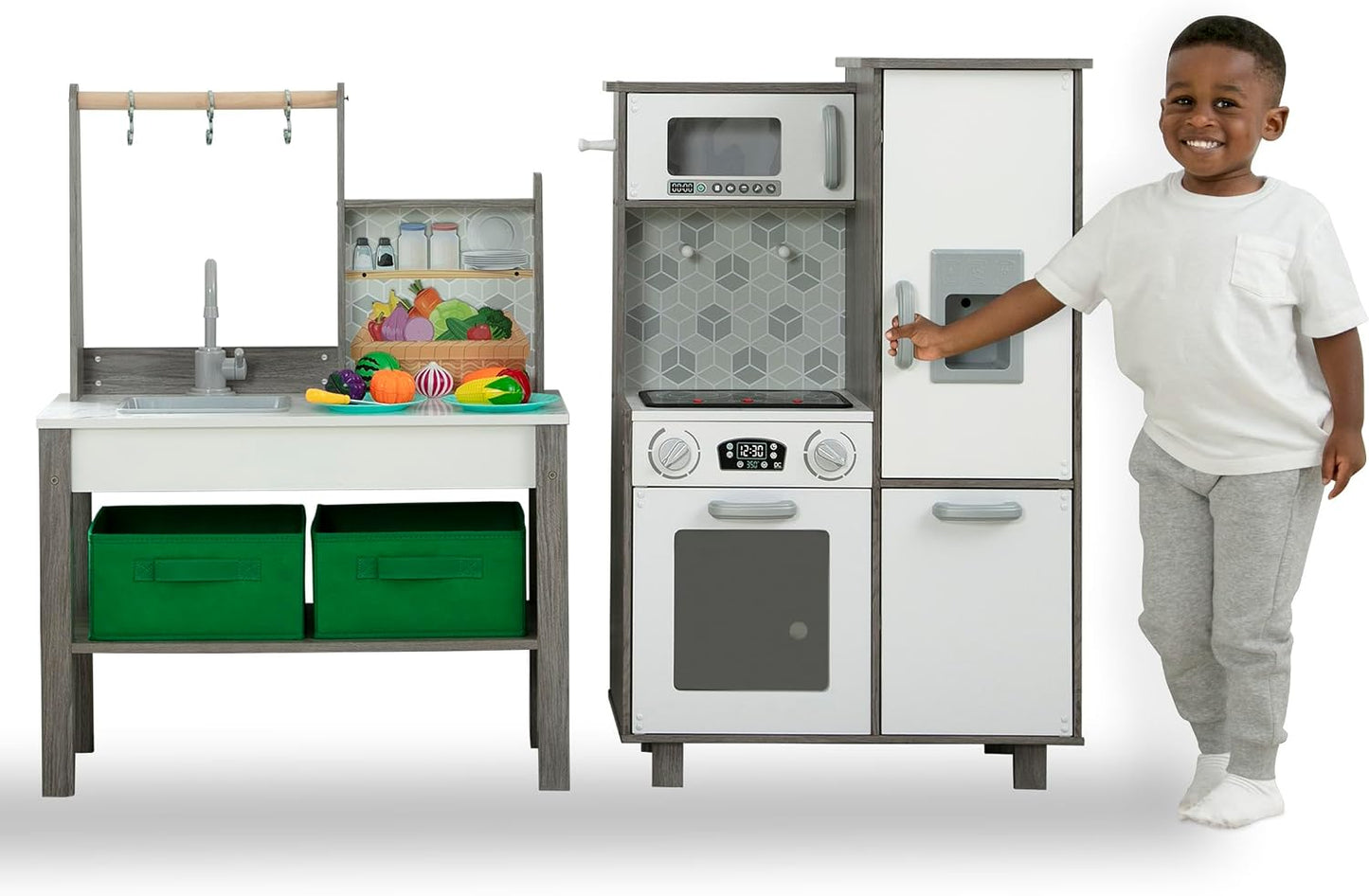 Delta Children - Cocina de juguete de esquina todo en uno Gourmet -...