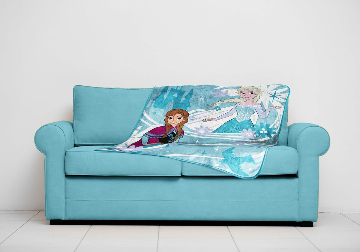 Manta de forro polar de Frozen de Disney para niños, Elsa &amp; Ann...