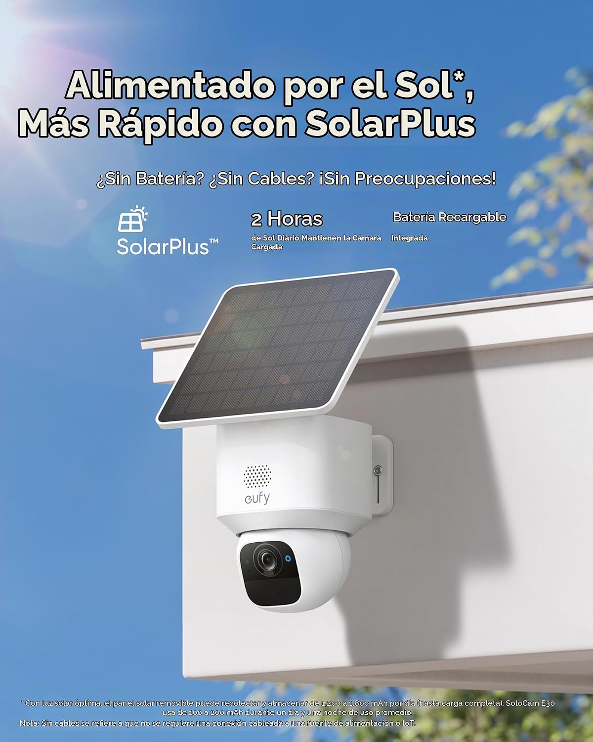 eufy Security SoloCam E30, kit de 4 cámaras, cámara de seguridad so...