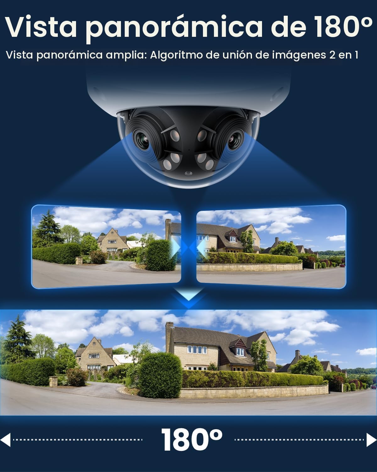REOLINK Duo 3V PoE, cámara de seguridad PoE de doble lente UHD de 1...
