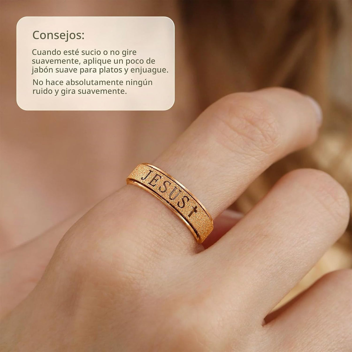 Anillo de ansiedad giratorio para mujeres: juguetes para jugar con...