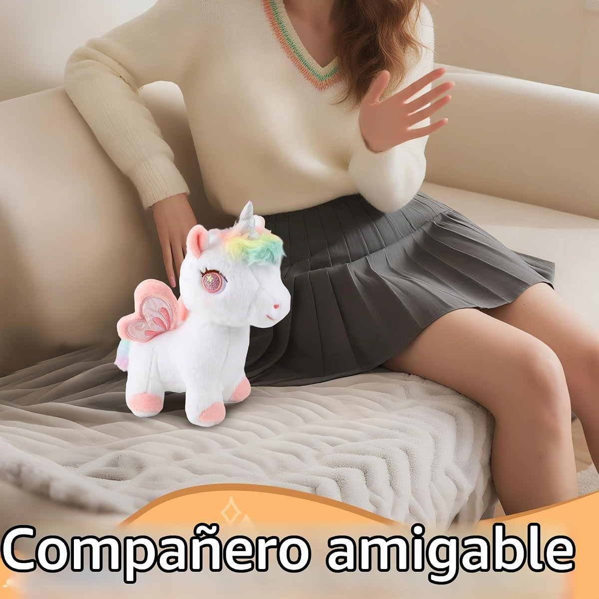 Peluche de Unicornio Suave, Juguetes de Unicornio Rosa de Peluche p...