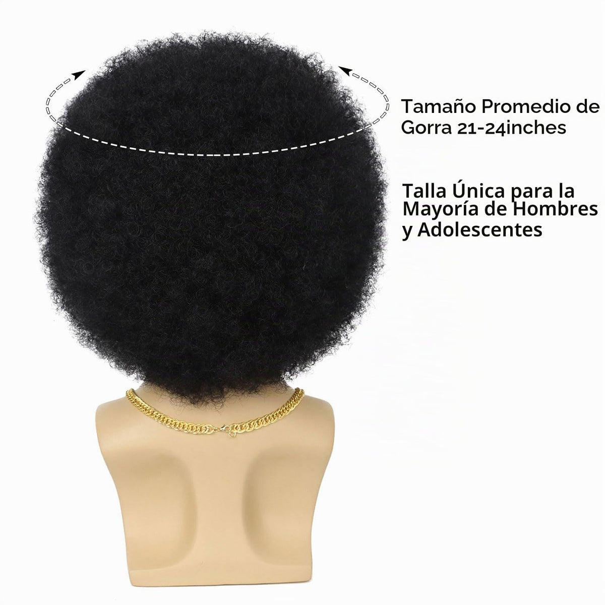 G&amp;T Wig Peluca afro de los años 70 para hombre, disfraz de disc...
