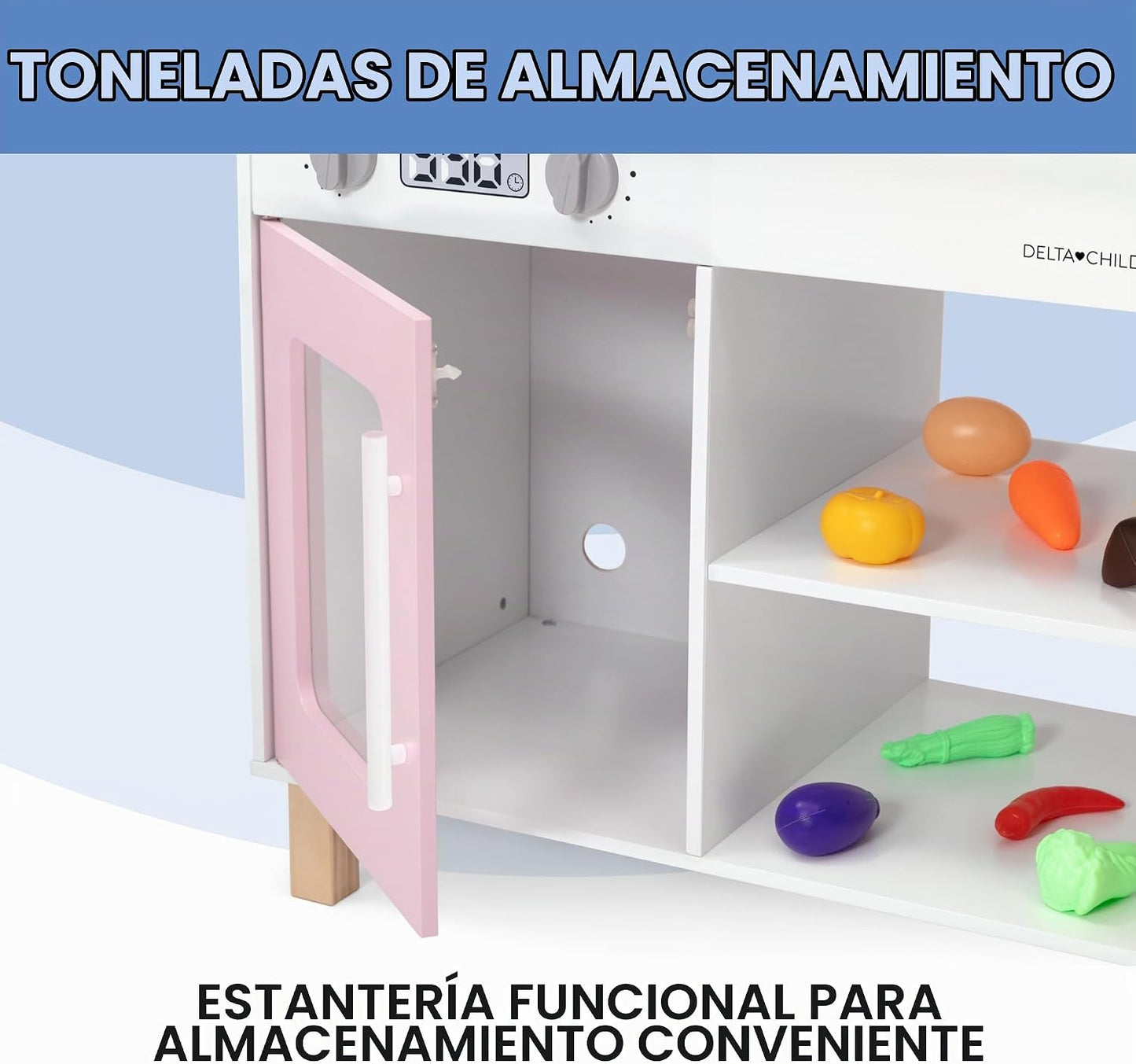 Delta Children Tiny Chef Play Kitchen - Juego de cocina de juguete...