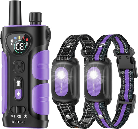 SLOPEHILL Collar de choque para perros, collar de entrenamiento par...