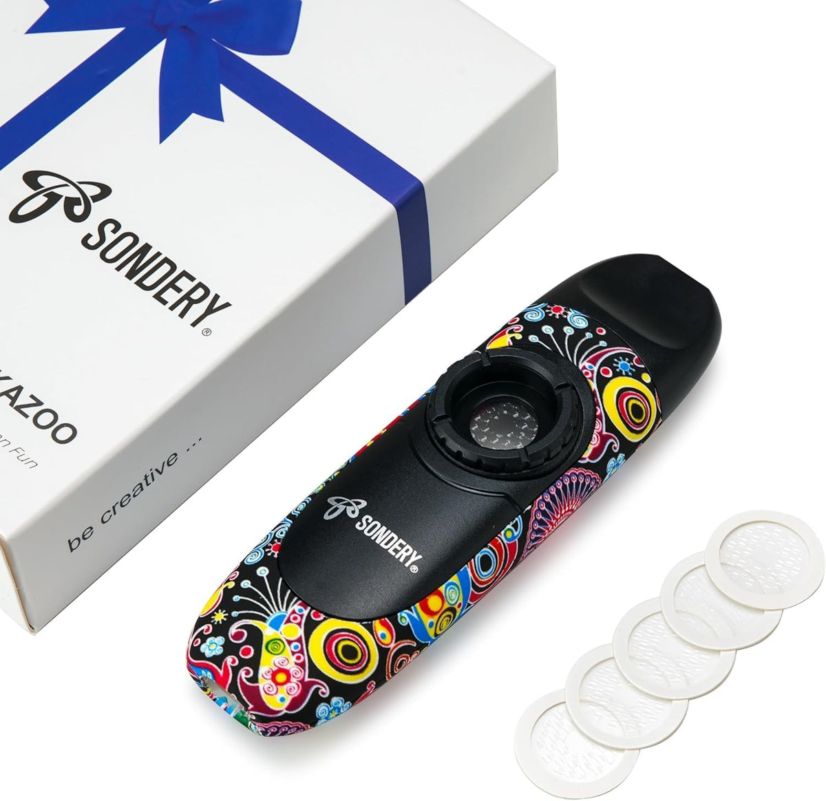 Sondery Instrumento de viento profesional Kazoo con 5 membranas y c...