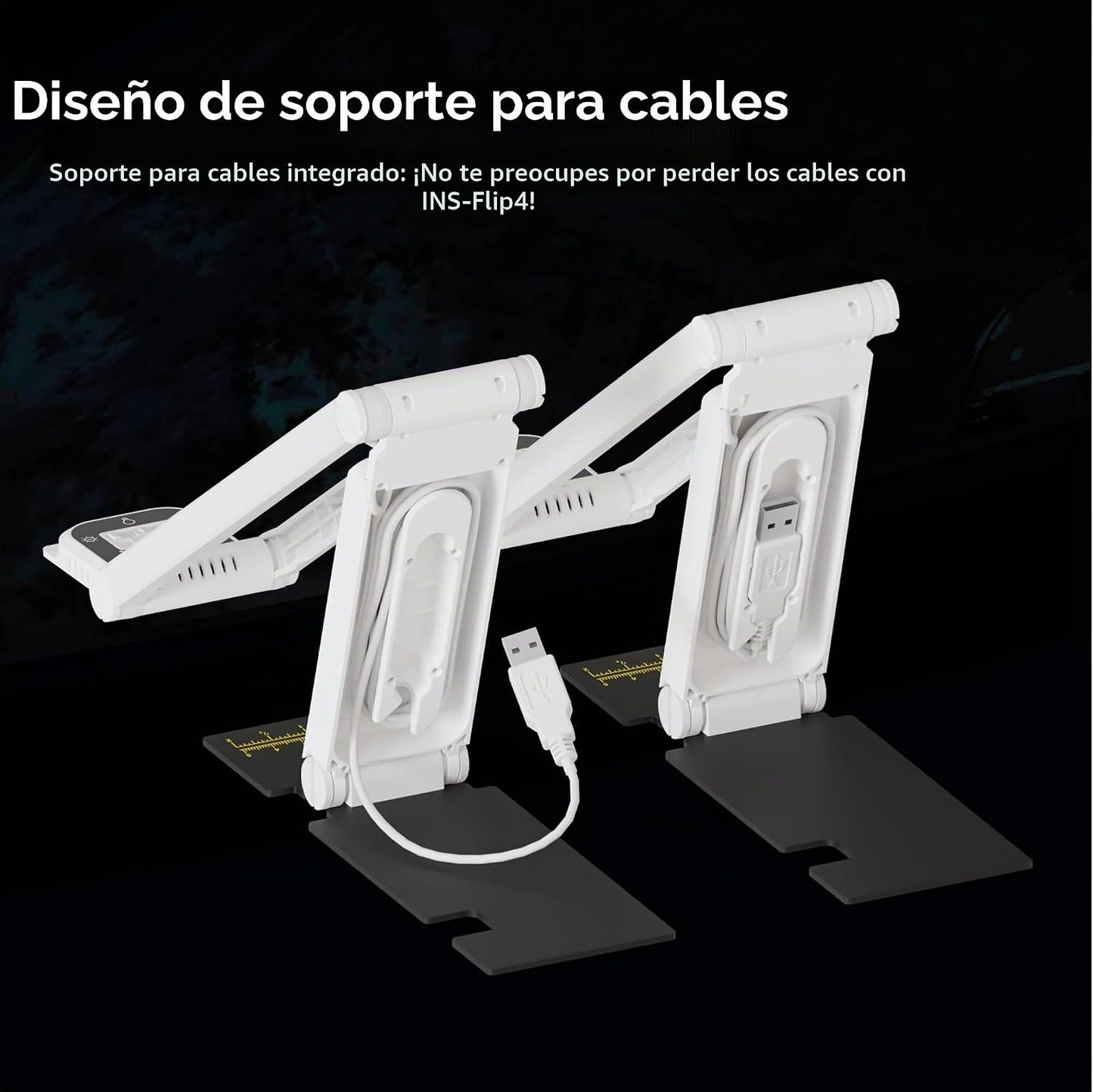 INSWAN INS-Flip 4 - Cámara de documentos plegable 4K 13MP, LED, mic...