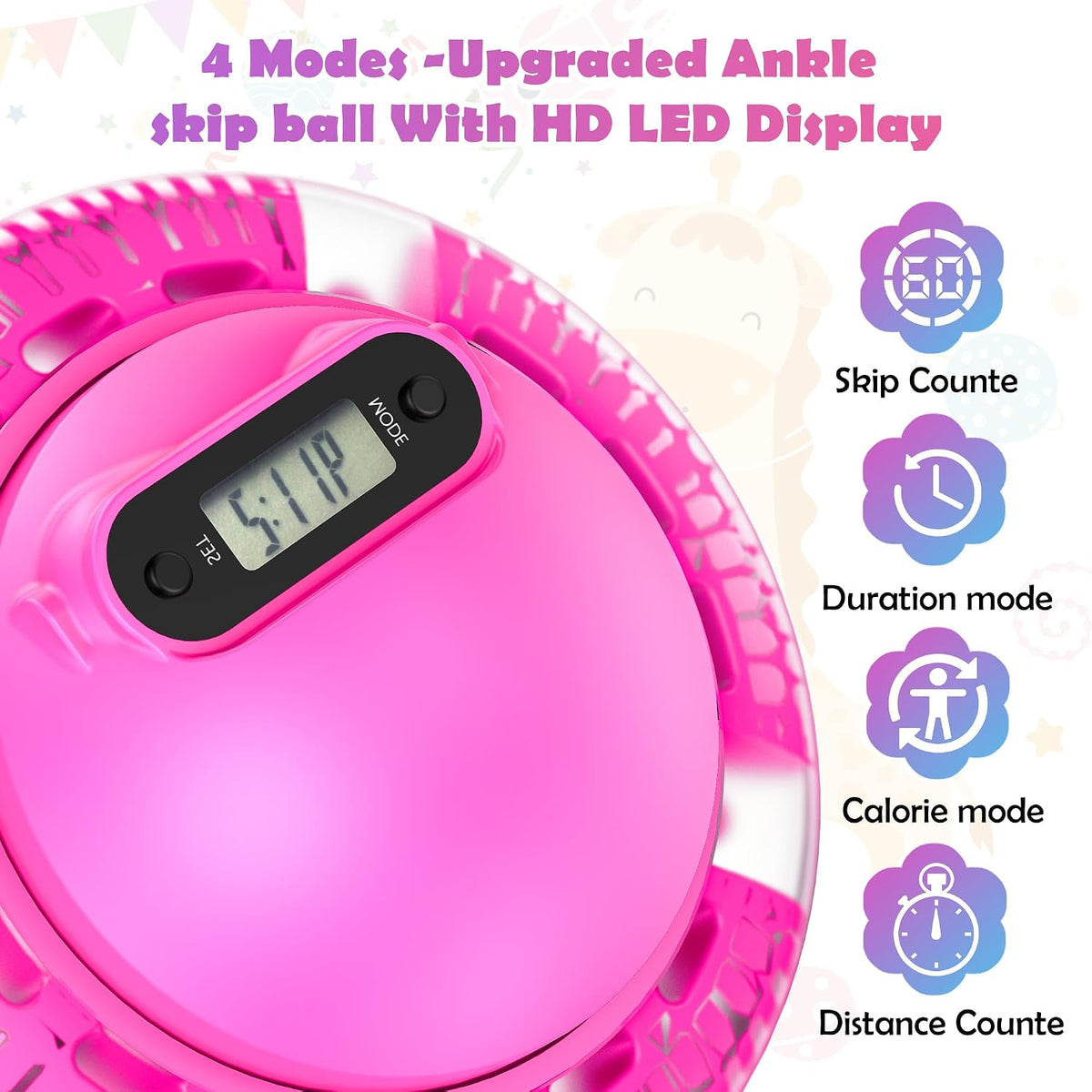 voopark Skip Ball para niños \u2013 Pantalla LED Skip It Toy con mo...
