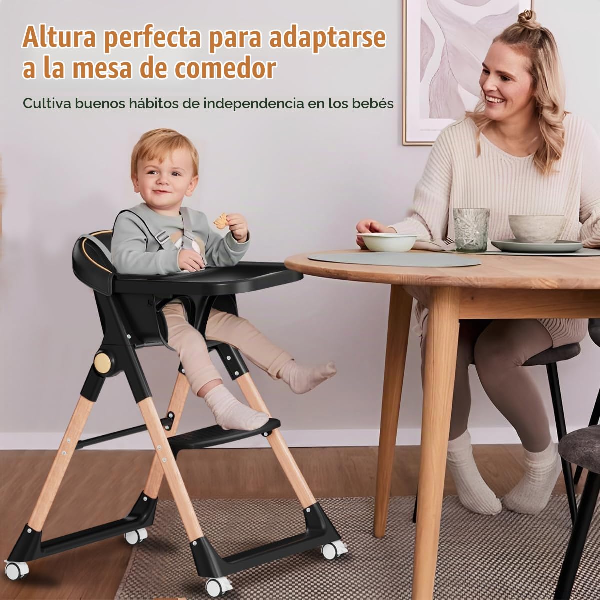 Silla Alta para Bebé, Sillas Altas para Bebés y Niños Pequeños, Sil...