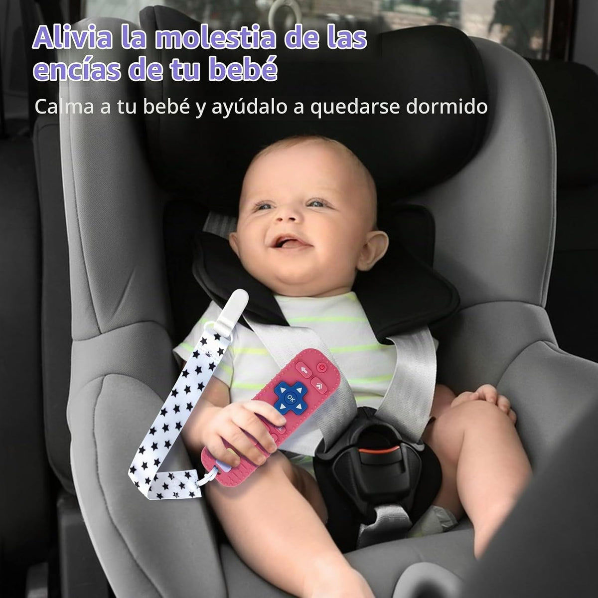 Juguete del mordedor del bebé para los bebés 3-24 meses TV Control...