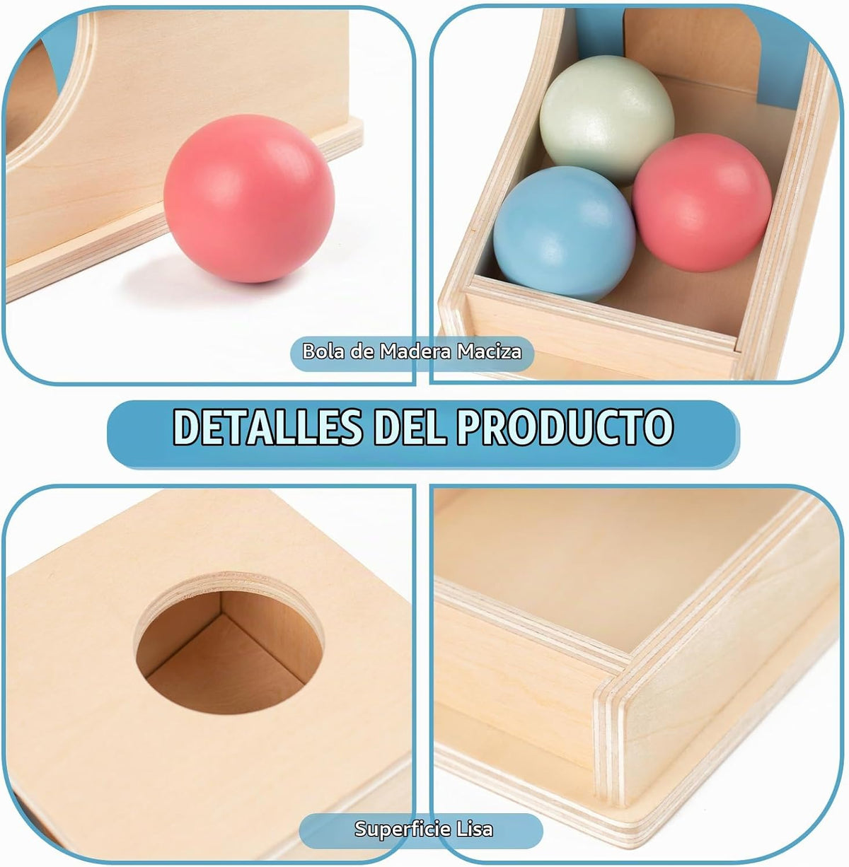 Busy edition Juguetes Montessori para bebés de 6 a 12 meses, caja d...