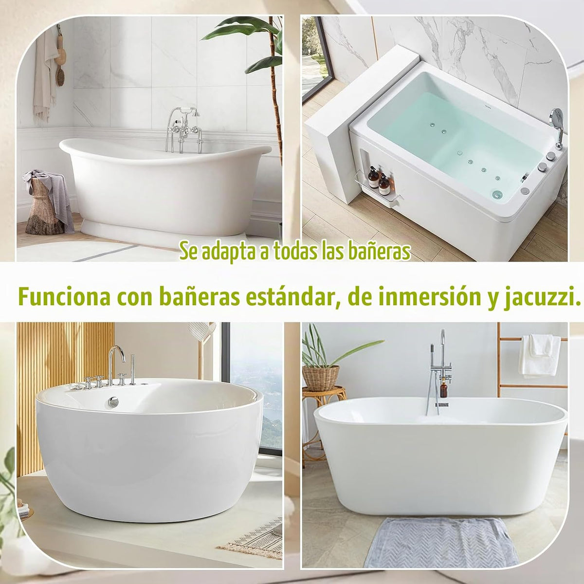 Bathland Almohada de baño de cuerpo completo para tina - Almohada d...