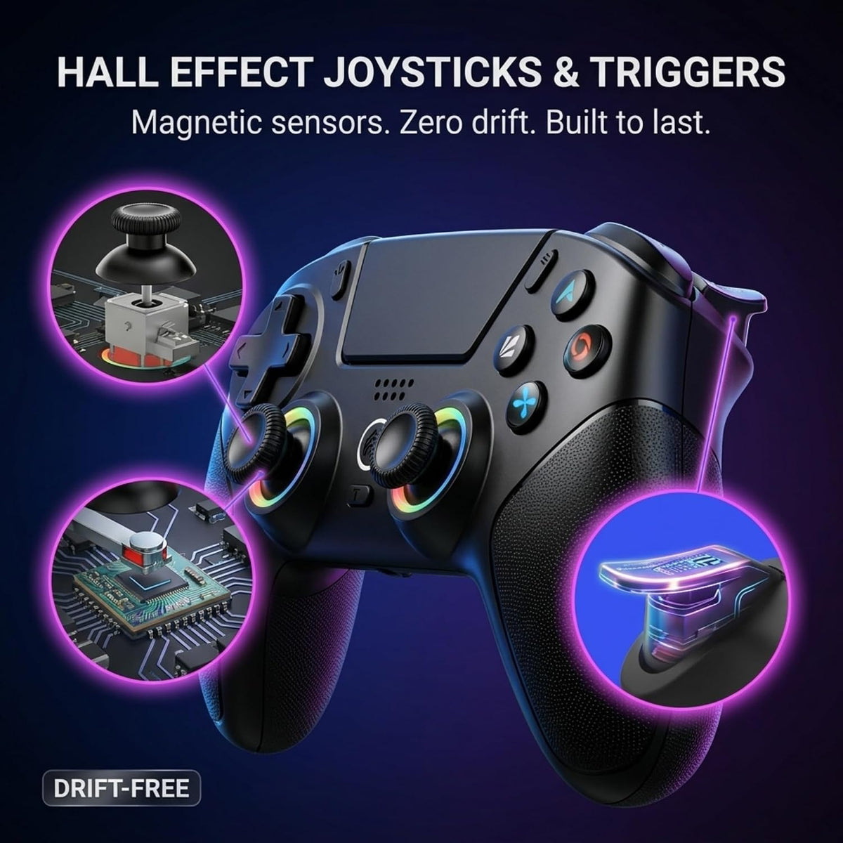 PLAYVORA Mando Inalámbrico Gaming compatible con PS5, PC, Xbox, iOS...