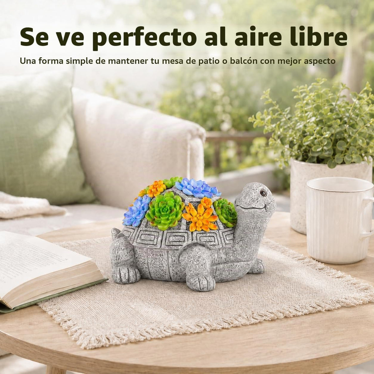 LESES Cenicero, cenicero al aire libre con tapa, sin humo, impermea...
