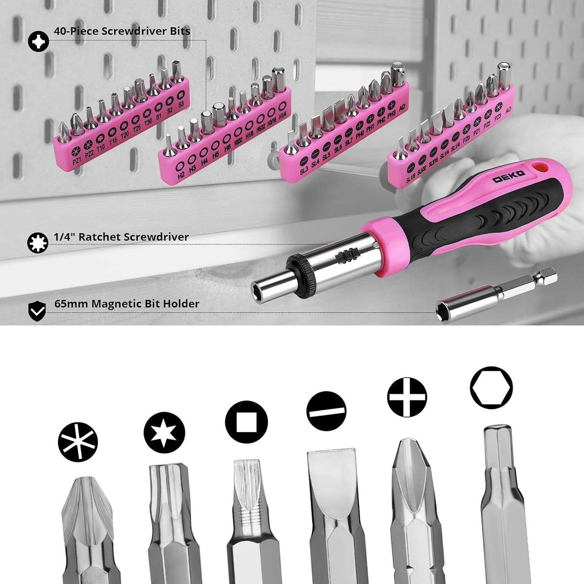 DEKOPRO Juego de herramientas: Kit de herramientas para el hogar de...
